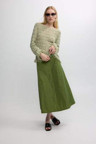 Begonia taffeta skirt | Green