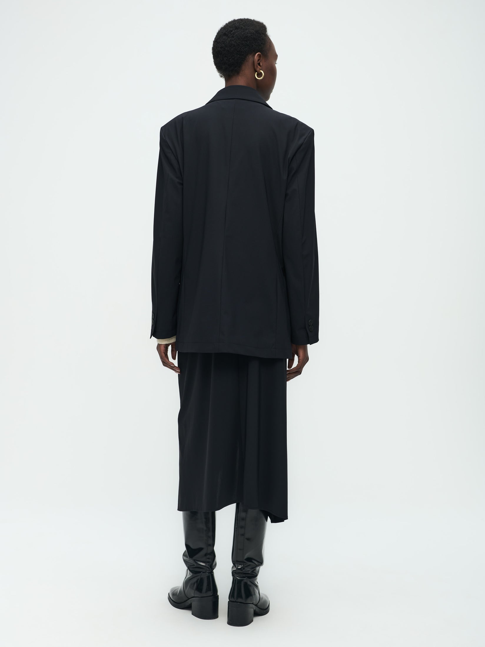 Lennard Oversize Blazer Technical Jersey | Black