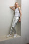 Alex silver shine foil pants | Silver