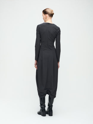 Jackie Dress/LS Technical Jersey | Dark Grey