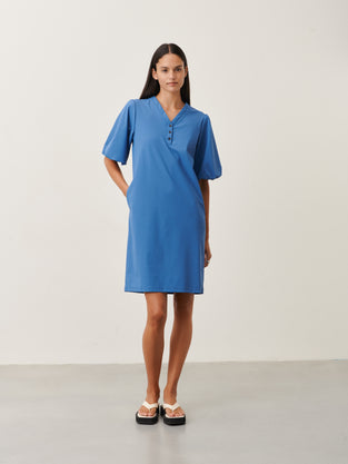 Ava Dress Technical Jersey | Mid Blue