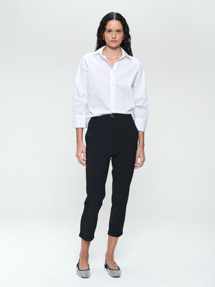 Iva cotton poplin blouse | White