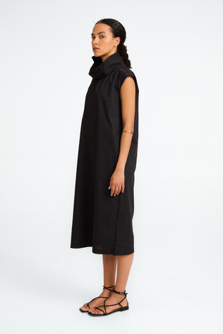 Dress poplin cotton blend | Black