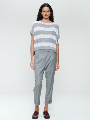 GaryZ shiny line viscose pants | Grey