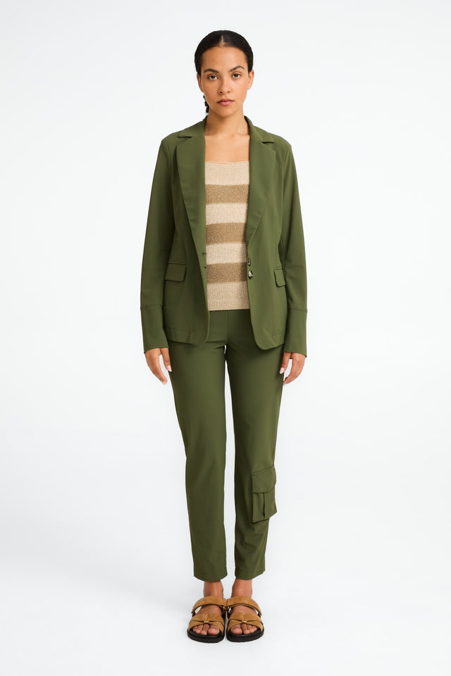 Amsterdam structure tech jersey blazer | Oliva green