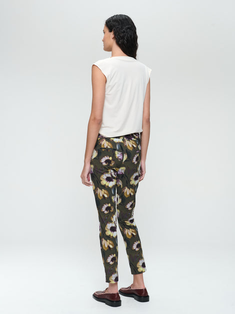 Joy print structure technical jersey pants | Multi Green