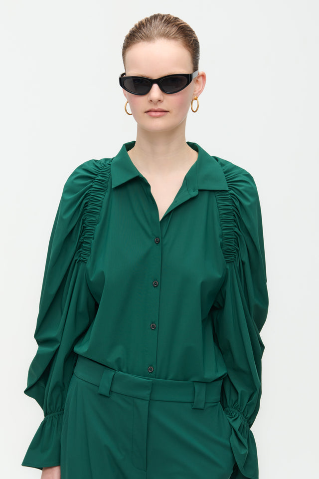 Mima Blouse Technical Jersey | Green