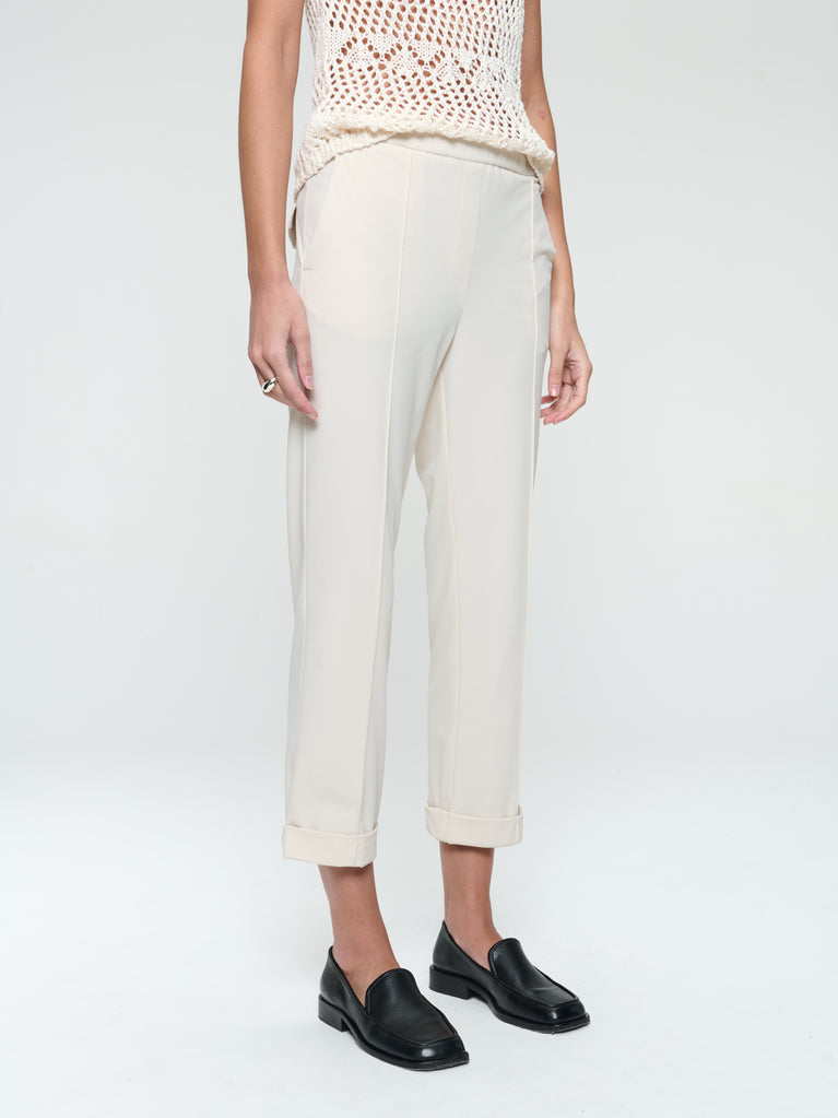 IrenaN structure technical jersey pants | Light Sand