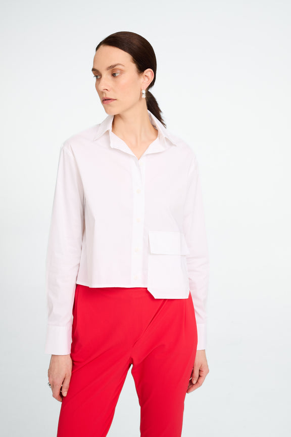 Kerry cotton poplin blouse | White