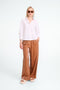 CharlyN shiny viscose pants | Brown