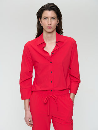 Iva strech technical jersey blouse | Red