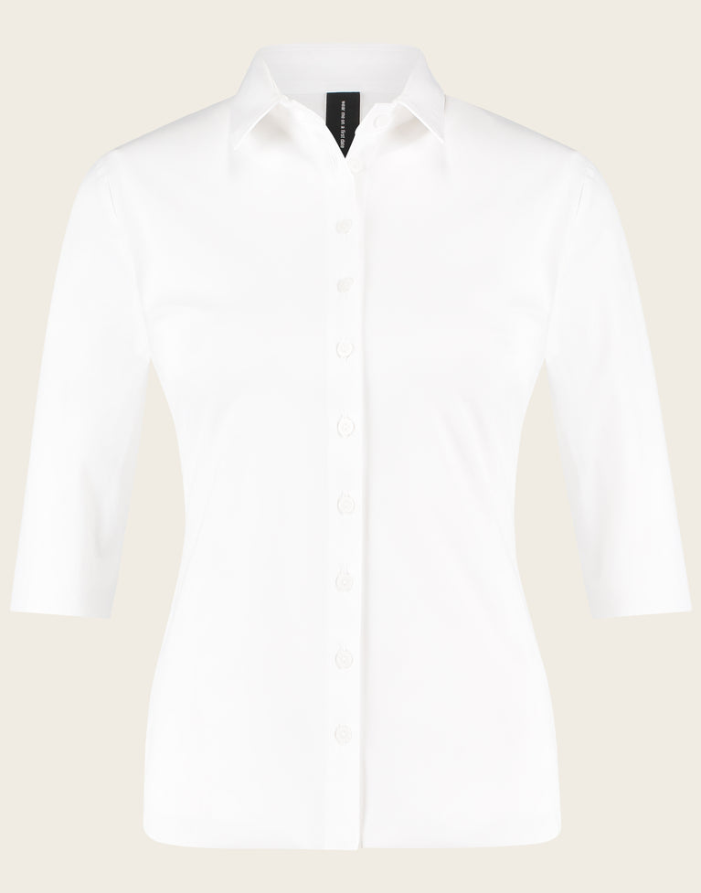 Kikkie Blouse Technical Jersey | White