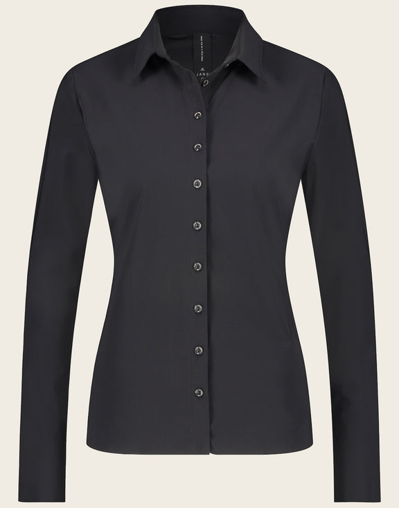 Kikkie Blouse Technical Jersey | Black