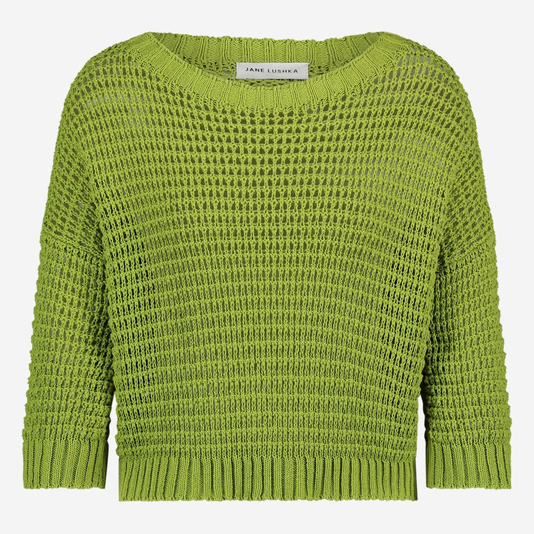 Cotton fibers pullover 25019 | Green