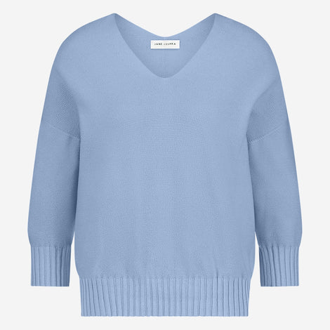 Seamless cotton pullover 317 | Azzurro