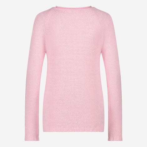 Wholegarment pullover | Pink