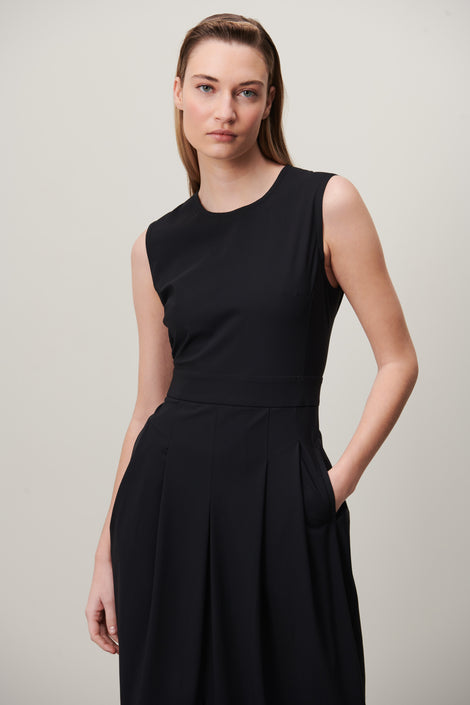 Jackie Dress Technical Jersey | Black