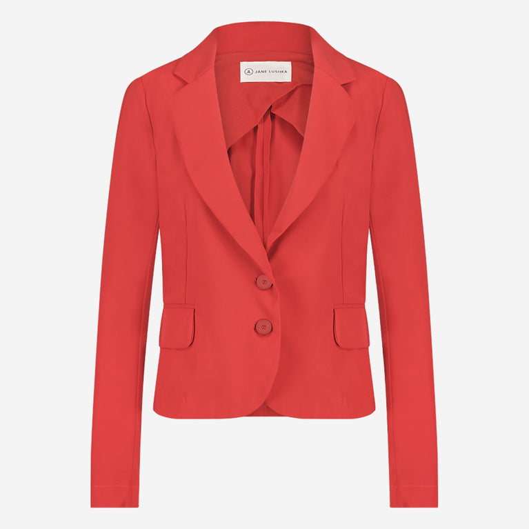 Atina Blazer Technical Jersey | Red