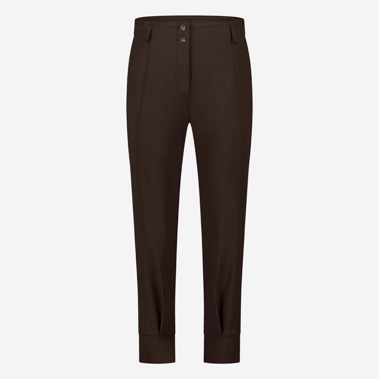 Delia Pants Technical Jersey | Dark Brown