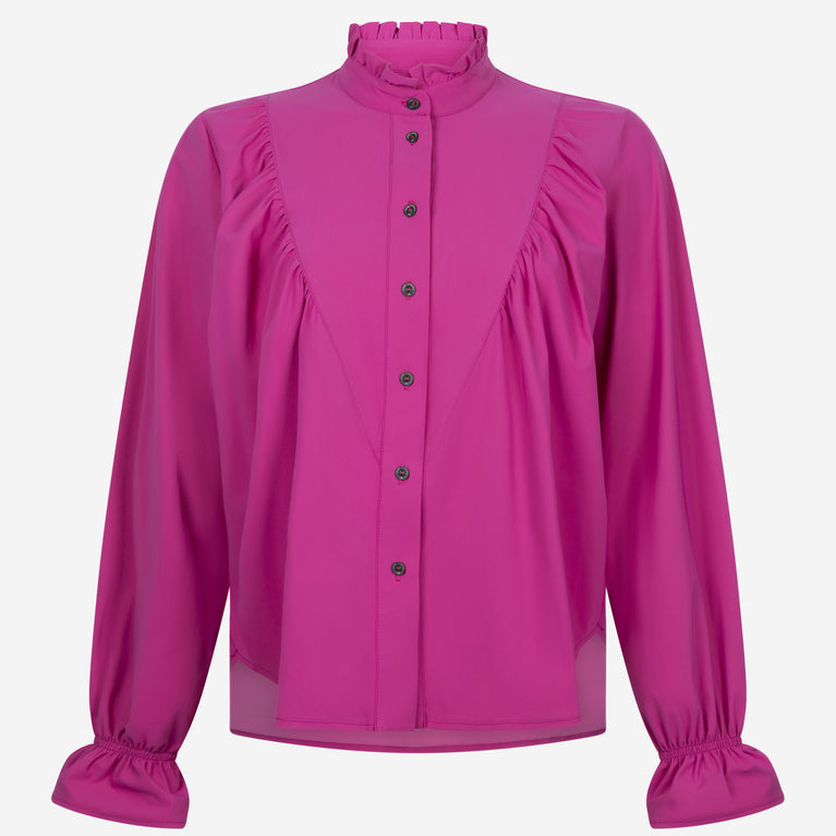 Roberta Blouse Technical Jersey | Fuxia