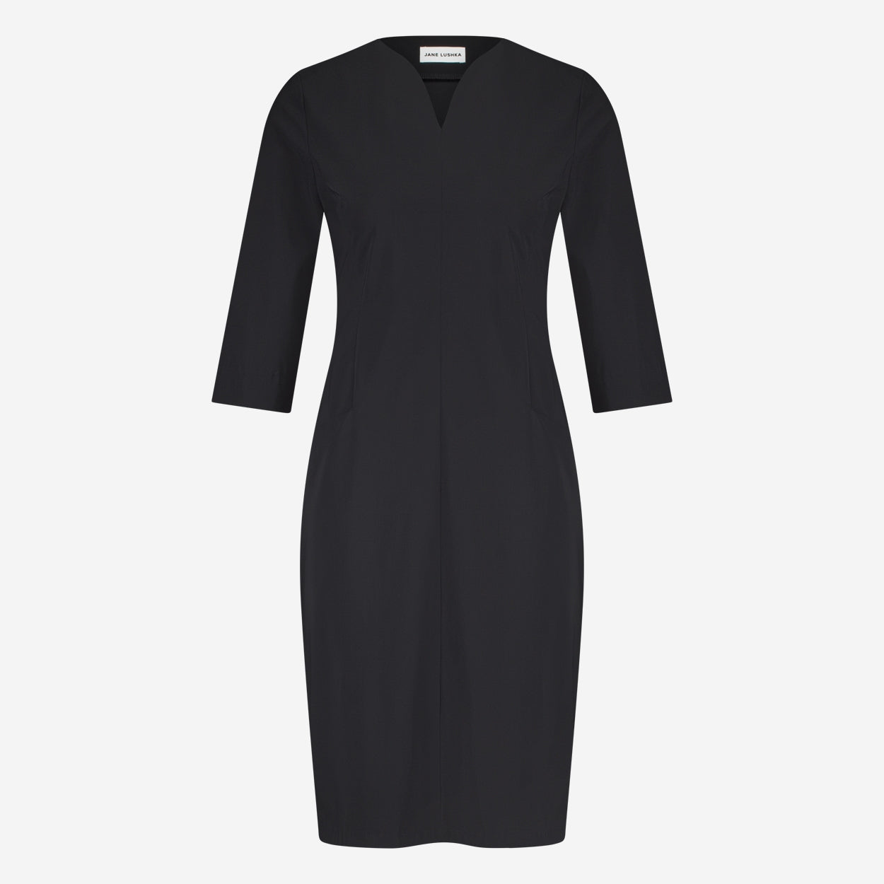 Martinas strech technical jersey dress | Black