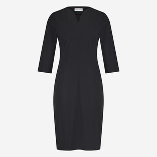 Martinas strech technical jersey dress | Black