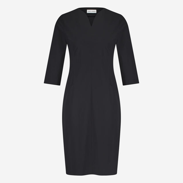 Martinas strech technical jersey dress | Black