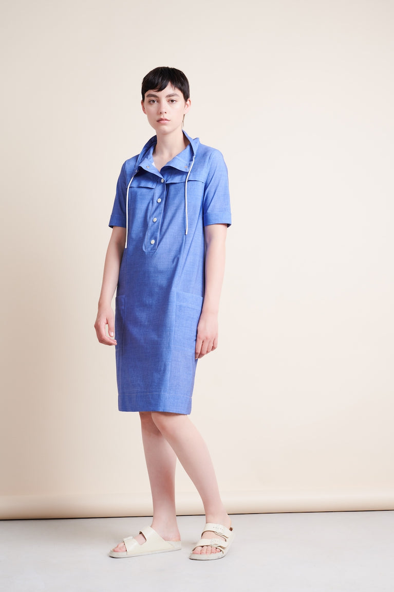 Stella Dress Technical Jersey | Light blue